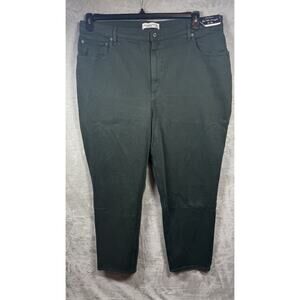 Abercrombie NEW Women Jean 34/18R Curve Love Ultra High Rise 90s Straight Green